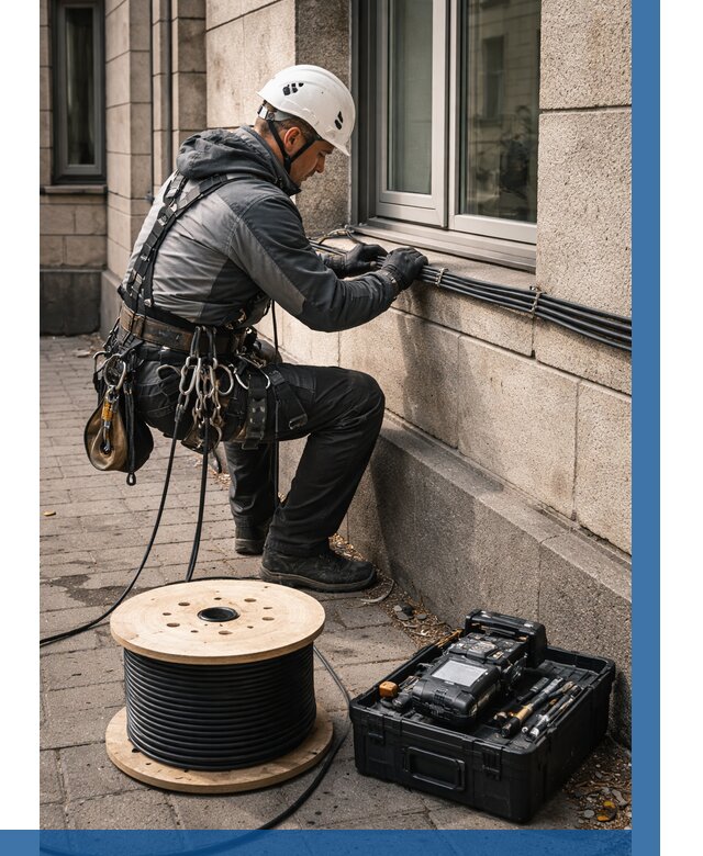 Прокладка оптоволоконного кабеля в Тайшете от 831 р. | ВЫСОТНИК-Тшт