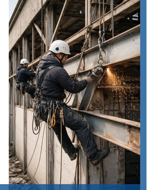 Демонтаж металлоконструкций на высоте в Тайшете от 6750р. |ВЫСОТНИК-Тшт