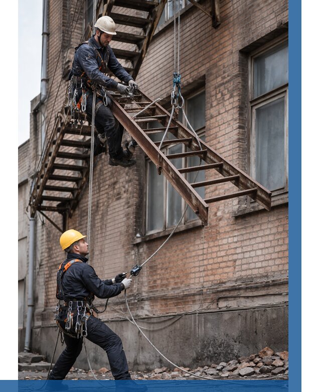 Демонтаж пожарной лестницы в Тайшете от 12462 р. | ВЫСОТНИК-Тшт