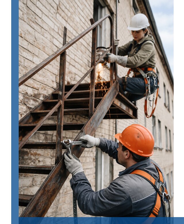Ремонт и восстановление пожарных лестниц с выездом в Тайшете