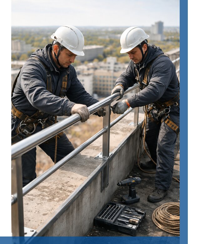 Монтаж перил на высоте в Тайшете от 2596 р. | ВЫСОТНИК-Тшт