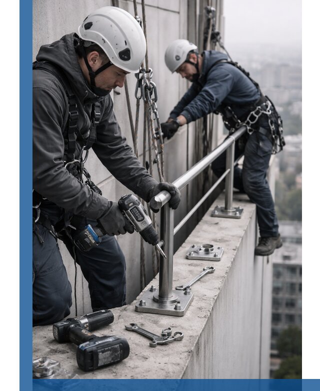 Монтаж перил на высоте в Тайшете для жилых и промобъектов