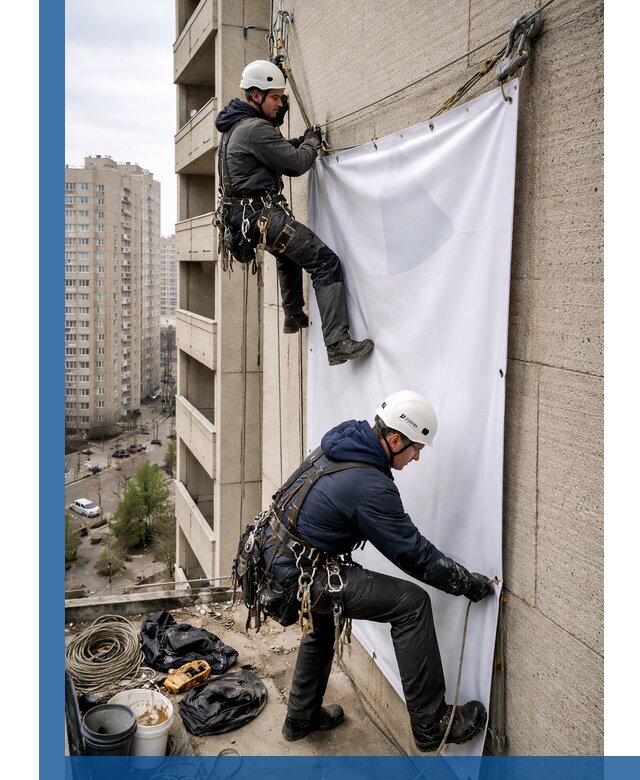 Профессиональный монтаж баннеров на фасаде в Тайшете