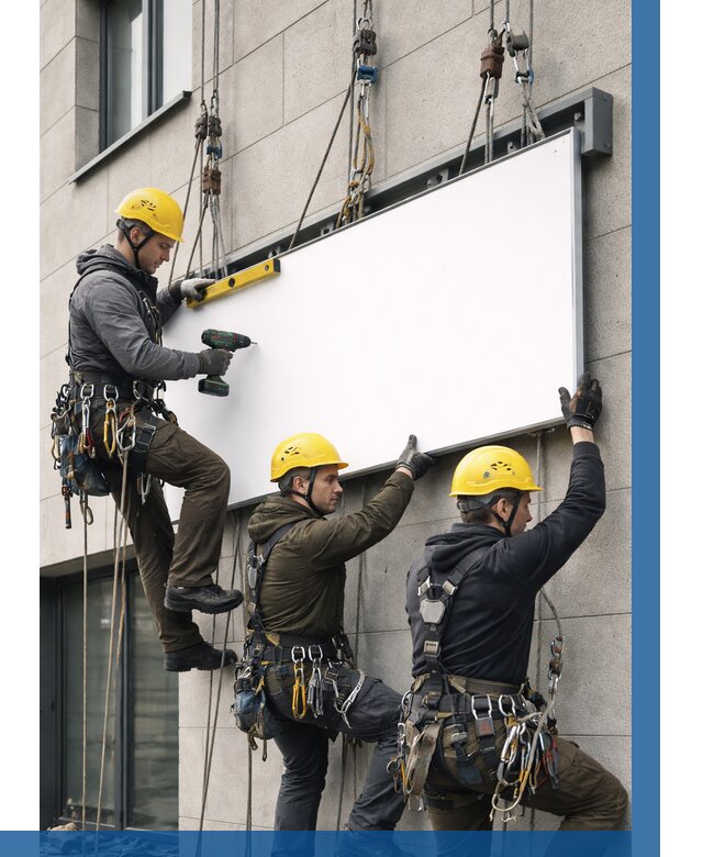 Монтаж рекламной вывески в Тайшете от 8308 р. | ВЫСОТНИК-Тшт