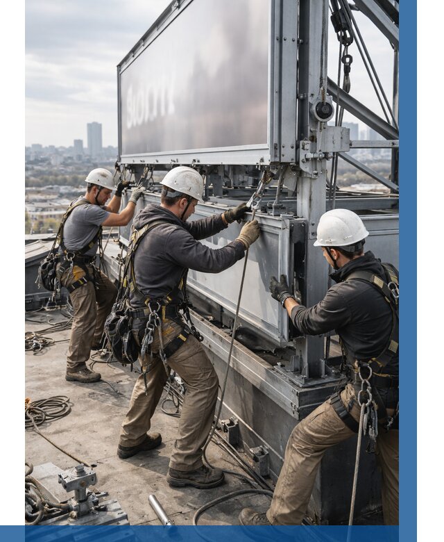 Монтаж крышной рекламной конструкции в Тайшете от 62310 р.|ВЫСОТНИК-Тшт