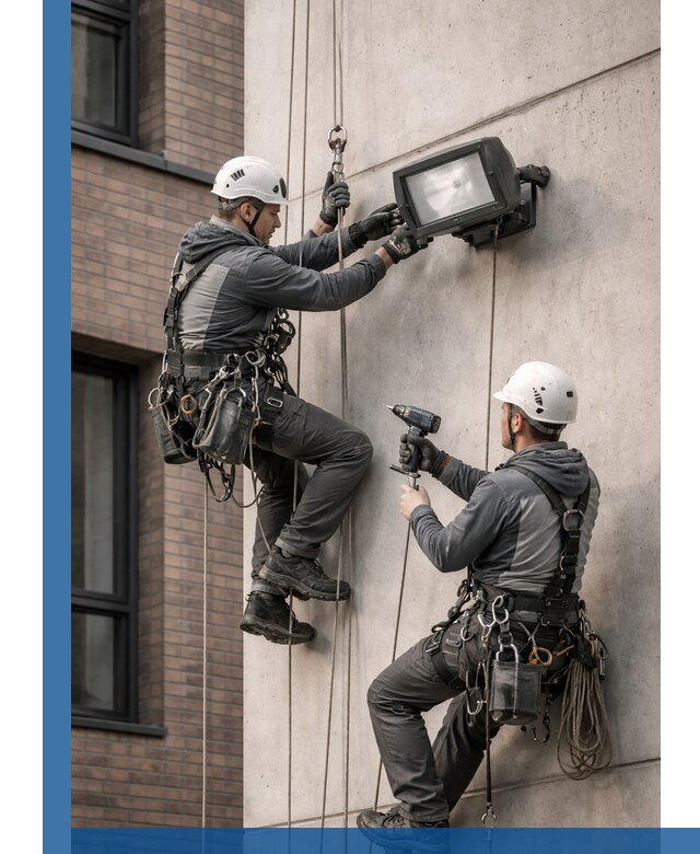 Профессиональный монтаж фасадных прожекторов в Тайшете под ключ