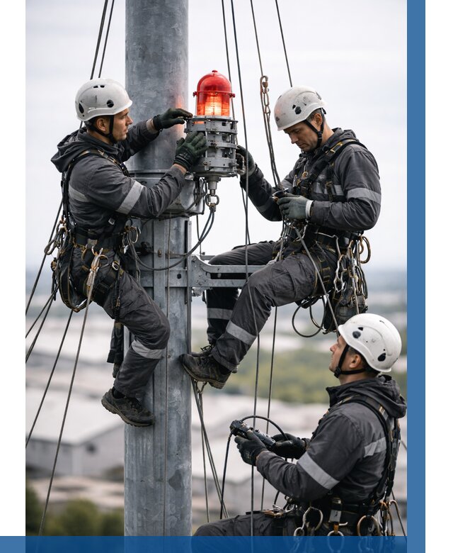 Монтаж заградительных огней в Тайшете от 8827 р. | ВЫСОТНИК-Тшт