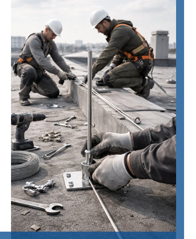 Монтаж молниезащиты на кровле в Тайшете цена от 25963 р. | ВЫСОТНИК-Тшт