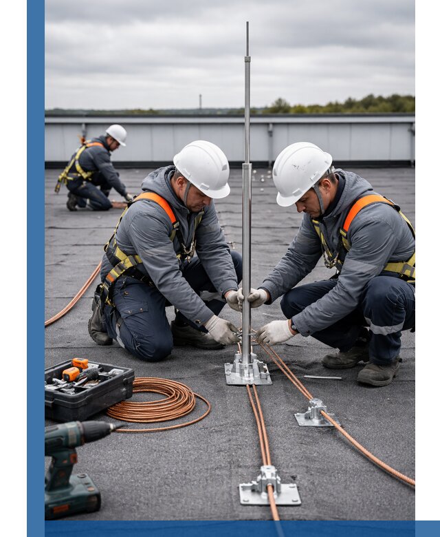 Монтаж молниезащиты на кровле в Тайшете под ключ с гарантией