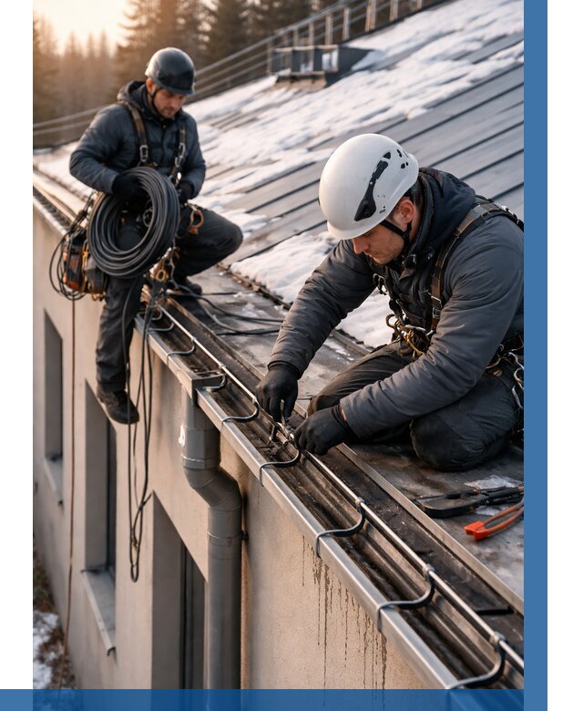 Монтаж греющего кабеля на кровле в Тайшете от 467 р. | ВЫСОТНИК-Тшт