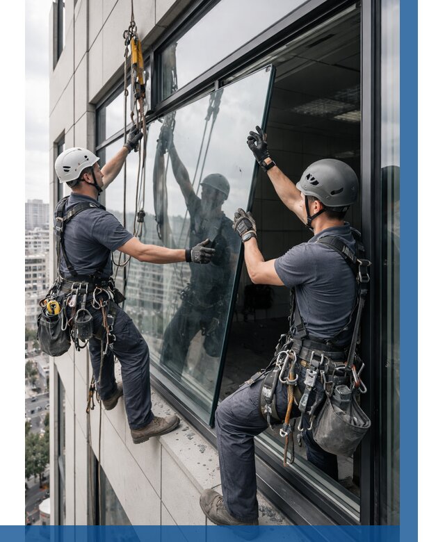 Замена стеклопакетов на высоте в Тайшете от 5712 р. | ВЫСОТНИК-Тшт