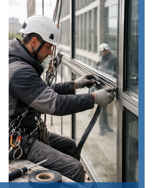 Ремонт витражных конструкций в Тайшете от 3635 р. | ВЫСОТНИК-Тшт