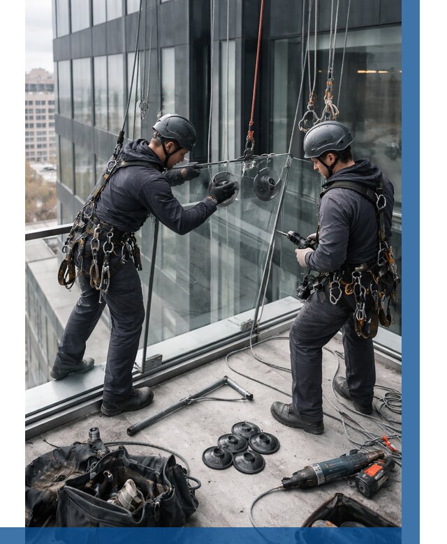 Монтаж стеклянных ограждений в Тайшете от 2596 р. | ВЫСОТНИК-Тшт