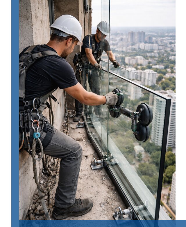 Монтаж стеклянных ограждений под ключ с гарантией в Тайшете