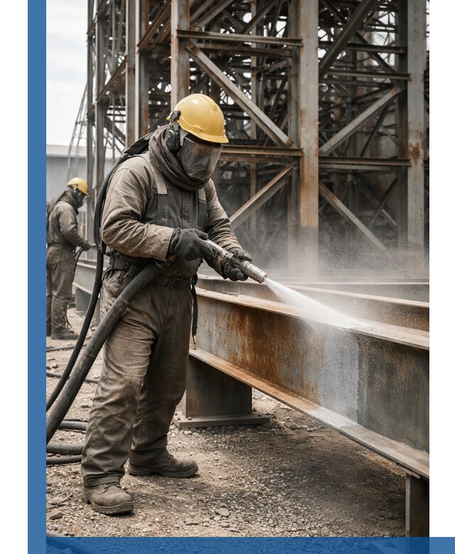 Пескоструйная очистка металлоконструкций в Тайшете промышленная