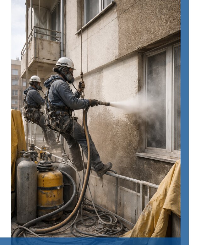 Пескоструйная очистка фасада в Тайшете от 675 р. | ВЫСОТНИК-Тшт