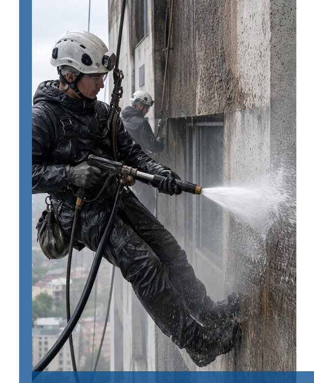 Гидроструйная очистка фасадов и конструкций в Тайшете