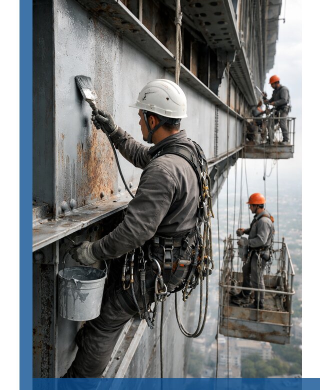 Покраска металлоконструкций на высоте в Тайшете профессионально