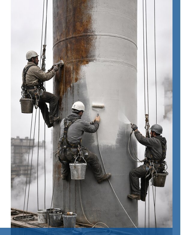 Покраска дымовых труб в Тайшете от 8827 р. | ВЫСОТНИК-Тшт