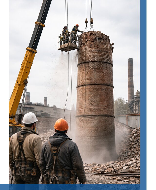 Демонтаж дымовой трубы в Тайшете от 93465 р. | ВЫСОТНИК-Тшт, смета