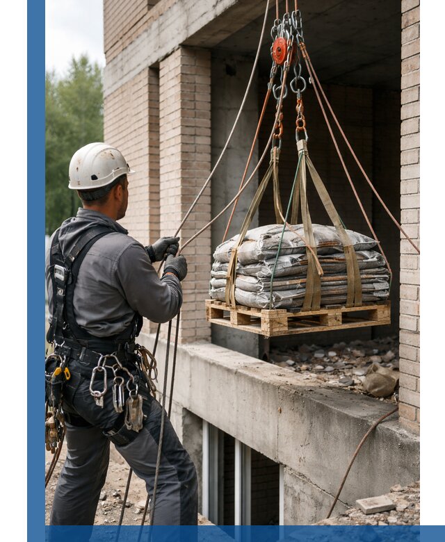 Подъем материалов на этаж веревками в Тайшете оперативно