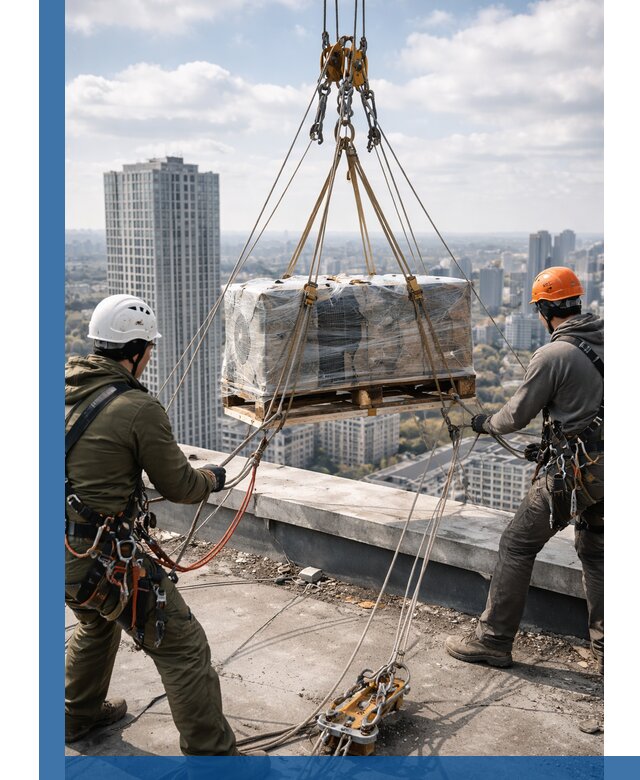 Подъем и монтаж крупногабаритных грузов на крышу в Тайшете