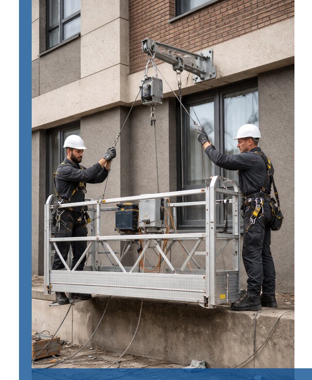 Монтаж и подъем фасадной люльки в Тайшете с гарантией безопасности