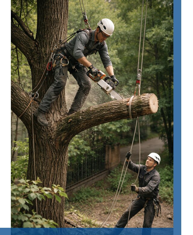 Спил деревьев альпинистами в Тайшете от 8308 р. | ВЫСОТНИК-Тшт