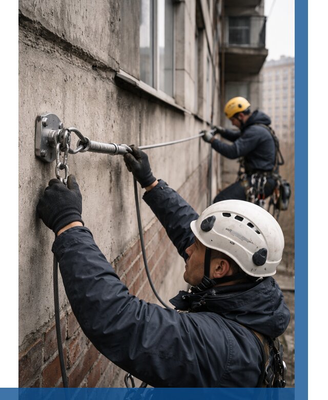 Монтаж анкерных линий в Тайшете от 3116 р. | ВЫСОТНИК-Тшт