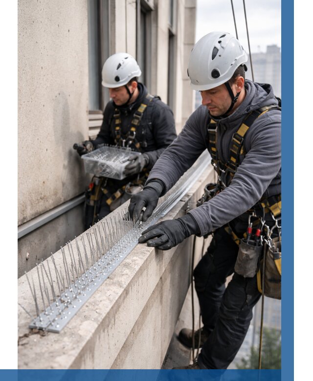 Установка шипов от птиц в Тайшете от 883 р. | ВЫСОТНИК-Тшт